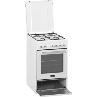 Simfer | Cooker | 5405SERBB | Hob type Gas | Oven type Electric | White | Width 50 cm | Electronic ignition | Depth 60 cm | 43 L Simfer | Cooker | 5405SERBB | Hob type Gas | Oven type Electric | White | Width 50 cm | Electronic ignition | Depth 60 cm | 43 L