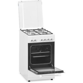 Simfer | Cooker | 5405SERBB | Hob type Gas | Oven type Electric | White | Width 50 cm | Electronic ignition | Depth 60 cm | 43 L Simfer | Cooker | 5405SERBB | Hob type Gas | Oven type Electric | White | Width 50 cm | Electronic ignition | Depth 60 cm | 43 L