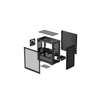 Deepcool | CH370 | Side window | Black | Micro ATX | ATX PS2 Deepcool | CH370 | Side window | Black | Micro ATX | ATX PS2