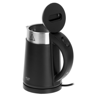 Adler | Kettle | AD 1372 | Electric | 800 W | 0.6 L | Plastic/Stainless steel | 360 rotational base | Black