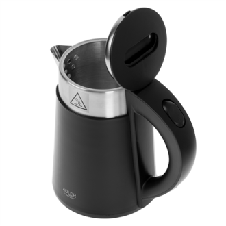Adler | Kettle | AD 1372 | Electric | 800 W | 0.6 L | Plastic/Stainless steel | 360 rotational base | Black