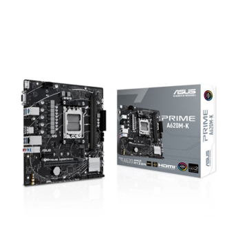 Asus | PRIME A620M-K | Processor family AMD | Processor socket AM5 | DDR5 DIMM | Memory slots 2 | Supported hard disk drive inte Asus | PRIME A620M-K | Processor family AMD | Processor socket AM5 | DDR5 DIMM | Memory slots 2 | Supported hard disk drive inte