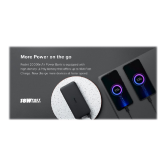 Xiaomi | Redmi Fast Charge Power Bank | 20000 mAh | Black Xiaomi | Redmi Fast Charge Power Bank | 20000 mAh | Black