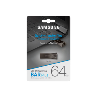 Samsung | BAR Plus | MUF-64BE4/APC | 64 GB | USB 3.1 | Grey Samsung | BAR Plus | MUF-64BE4/APC | 64 GB | USB 3.1 | Grey