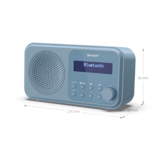 Sharp | Tokyo Digital Radio | DR-P420(BL) | Bluetooth | Wireless connection | Portable | Blue