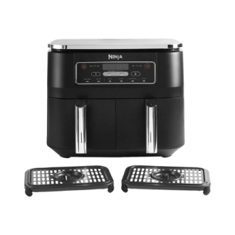 NINJA | Air Fryer | AF300 | Power 1 frying compartment: 1200 W 2 frying compartments: 2400 W W | Capacity 7.6 L | Black NINJA | Air Fryer | AF300 | Power 1 frying compartment: 1200 W 2 frying compartments: 2400 W W | Capacity 7.6 L | Black