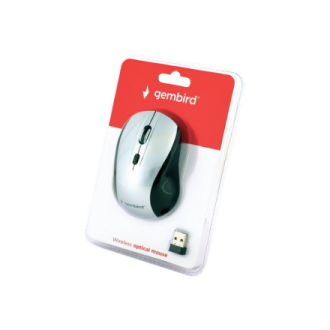 Gembird | Optical Mouse | MUSW-4B-02-BS | Wireless | USB | Black/silver Gembird | Optical Mouse | MUSW-4B-02-BS | Wireless | USB | Black/silver