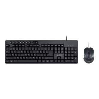 Gembird | Multimedia desktop set | KBS-UM-04 | Keyboard and Mouse Set | Wired | Mouse included | US | Black Gembird | Multimedia desktop set | KBS-UM-04 | Keyboard and Mouse Set | Wired | Mouse included | US | Black