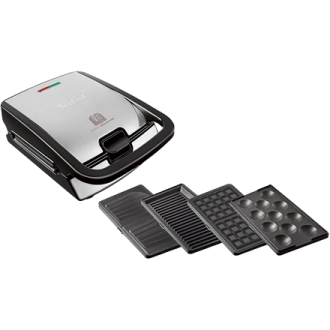 TEFAL | Sandwich Maker | SW854D | 700 W | Number of plates 4 | Number of pastry 2 | Black/Stainless steel TEFAL | Sandwich Maker | SW854D | 700 W | Number of plates 4 | Number of pastry 2 | Black/Stainless steel