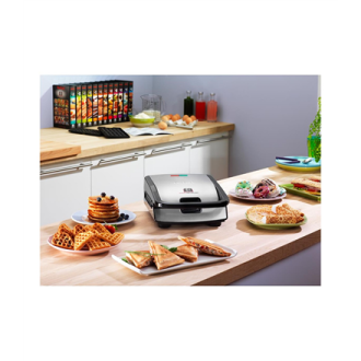 TEFAL | Sandwich Maker | SW854D | 700 W | Number of plates 4 | Number of pastry 2 | Black/Stainless steel TEFAL | Sandwich Maker | SW854D | 700 W | Number of plates 4 | Number of pastry 2 | Black/Stainless steel
