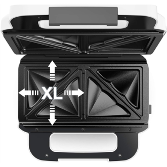 TEFAL | Wafle Maker Snack XL | SW701110 | 850 W | Number of pastry 2 | Belgium | White/Grey TEFAL | Wafle Maker Snack XL | SW701110 | 850 W | Number of pastry 2 | Belgium | White/Grey