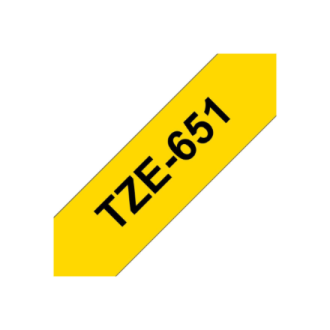 Brother | TZe-651 Laminated Tape | Black On Yellow | TZe | 8 m | 2.4 cm Brother | TZe-651 Laminated Tape | Black On Yellow | TZe | 8 m | 2.4 cm