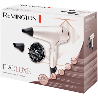 Remington | Hair dryer | ProLuxe AC9140 | 2400 W | Number of temperature settings 3 | Ionic function | Diffuser nozzle | White/G Remington | Hair dryer | ProLuxe AC9140 | 2400 W | Number of temperature settings 3 | Ionic function | Diffuser nozzle | White/G