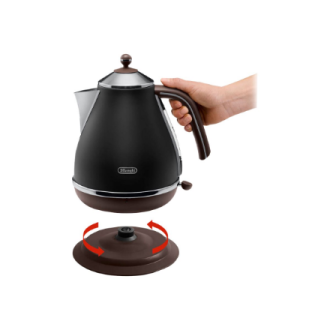 Delonghi | Icona Vintage | KBOV2001BK | Standard kettle | 2000 W | 1.7 L | Stainless steel | 360 rotational base | Black Delonghi | Icona Vintage | KBOV2001BK | Standard kettle | 2000 W | 1.7 L | Stainless steel | 360 rotational base | Black