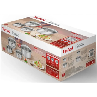 TEFAL | Duetto+ Stewpots set, 7 pcs | G719S734 | Stainless steel | Dishwasher proof | Lid included | Stainless steel TEFAL | Duetto+ Stewpots set, 7 pcs | G719S734 | Stainless steel | Dishwasher proof | Lid included | Stainless steel