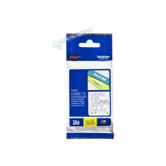 Brother | TZe-135 Laminated Tape | White on Clear | TZe | 8 m | 1.2 cm Brother | TZe-135 Laminated Tape | White on Clear | TZe | 8 m | 1.2 cm