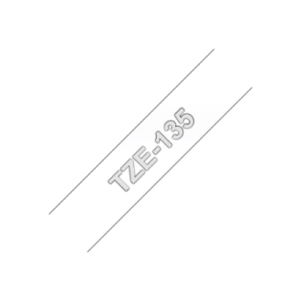 Brother | TZe-135 Laminated Tape | White on Clear | TZe | 8 m | 1.2 cm Brother | TZe-135 Laminated Tape | White on Clear | TZe | 8 m | 1.2 cm