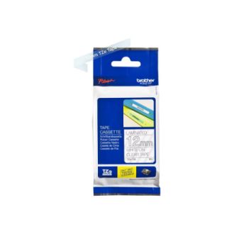 Brother | TZe-135 Laminated Tape | White on Clear | TZe | 8 m | 1.2 cm Brother | TZe-135 Laminated Tape | White on Clear | TZe | 8 m | 1.2 cm