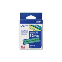 Brother | TZe-731 Laminated Tape | Black on Green | TZe | 8 m | 1.2 cm Brother | TZe-731 Laminated Tape | Black on Green | TZe | 8 m | 1.2 cm