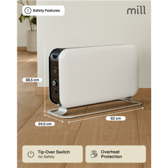 Mill | Heater | CO2200LEDMAX | Convection Heater | 2200 W | Number of power levels 3 | Suitable for rooms up to 5-30 m | White Mill | Heater | CO2200LEDMAX | Convection Heater | 2200 W | Number of power levels 3 | Suitable for rooms up to 5-30 m | White
