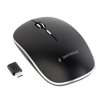 Gembird | Silent Optical Mouse | MUSW-4BSC-01 | Wireless | USB-C | Black Gembird | Silent Optical Mouse | MUSW-4BSC-01 | Wireless | USB-C | Black