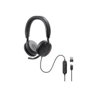 Dell | Pro Wired On-Ear Headset | WH5024 | Built-in microphone | USB Type-A | ANC | Black Dell | Pro Wired On-Ear Headset | WH5024 | Built-in microphone | USB Type-A | ANC | Black