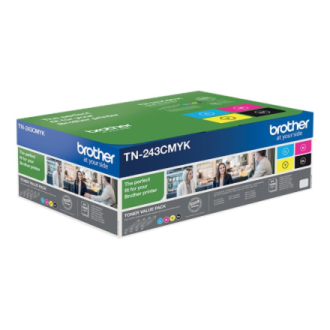 Brother TN-243CMYK, Toner Value Pack | Brother TN243CMYK | Brother TN243CMYK Value Pack - 4-pack - black, yellow, cyan, magenta Brother TN-243CMYK, Toner Value Pack | Brother TN243CMYK | Brother TN243CMYK Value Pack - 4-pack - black, yellow, cyan, magenta