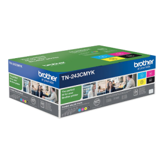 Brother TN-243CMYK, Toner Value Pack | Brother TN243CMYK | Brother TN243CMYK Value Pack - 4-pack - black, yellow, cyan, magenta Brother TN-243CMYK, Toner Value Pack | Brother TN243CMYK | Brother TN243CMYK Value Pack - 4-pack - black, yellow, cyan, magenta