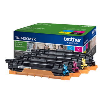 Brother TN-243CMYK, Toner Value Pack | Brother TN243CMYK | Brother TN243CMYK Value Pack - 4-pack - black, yellow, cyan, magenta Brother TN-243CMYK, Toner Value Pack | Brother TN243CMYK | Brother TN243CMYK Value Pack - 4-pack - black, yellow, cyan, magenta