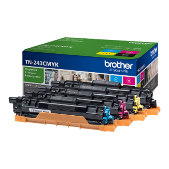 Brother TN-243CMYK, Toner Value Pack | Brother TN243CMYK | Brother TN243CMYK Value Pack - 4-pack - black, yellow, cyan, magenta Brother TN-243CMYK, Toner Value Pack | Brother TN243CMYK | Brother TN243CMYK Value Pack - 4-pack - black, yellow, cyan, magenta