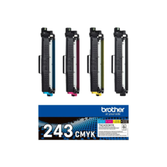 Brother TN-243CMYK, Toner Value Pack | Brother TN243CMYK | Brother TN243CMYK Value Pack - 4-pack - black, yellow, cyan, magenta Brother TN-243CMYK, Toner Value Pack | Brother TN243CMYK | Brother TN243CMYK Value Pack - 4-pack - black, yellow, cyan, magenta