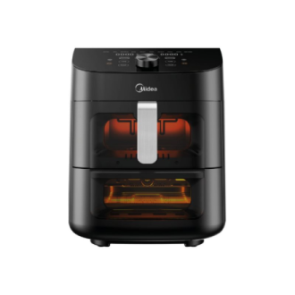 Midea Two Zone Airfryer | MAD1100DADK | Power 1850 W | Capacity 4.4/6.4 L | Rapid Air technology | Black Midea Two Zone Airfryer | MAD1100DADK | Power 1850 W | Capacity 4.4/6.4 L | Rapid Air technology | Black