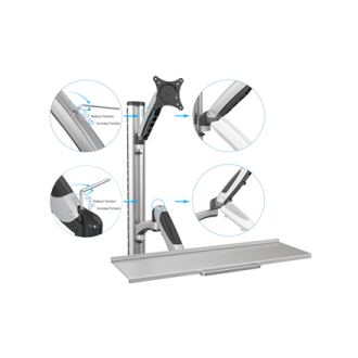 Digitus | Wall mount | Workstation | Adjustable Height, Tilt, Swivel | 27 Digitus | Wall mount | Workstation | Adjustable Height, Tilt, Swivel | 27