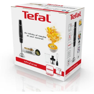 TEFAL | Blender | HB943838 InfintyForce | Hand Blender | 1000 W | Number of speeds 1 | Chopper | Black TEFAL | Blender | HB943838 InfintyForce | Hand Blender | 1000 W | Number of speeds 1 | Chopper | Black
