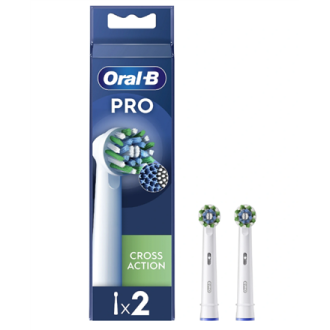 Oral-B | Replaceable toothbrush heads | EB50RX-2 Cross Action Pro | Heads | For adults | Number of brush heads included 2 | Whit Oral-B | Replaceable toothbrush heads | EB50RX-2 Cross Action Pro | Heads | For adults | Number of brush heads included 2 | Whit