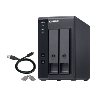 QNAP 2 Bay USB Type-C Direct Attached Storage with Hardware RAID | TR-002 | Micro | 6 GB | Black QNAP 2 Bay USB Type-C Direct Attached Storage with Hardware RAID | TR-002 | Micro | 6 GB | Black