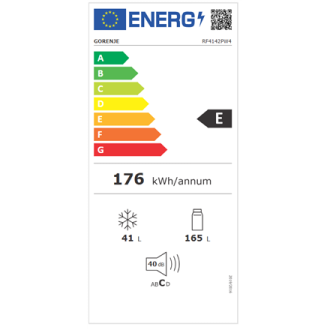 Gorenje Refrigerator | RF4142PW4 | Energy efficiency class E | Free standing | Combi | Height 143.6 cm | Fridge net capacity 165 Gorenje Refrigerator | RF4142PW4 | Energy efficiency class E | Free standing | Combi | Height 143.6 cm | Fridge net capacity 165