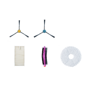 Midea Spare Parts Kit for V12: 6x Side brushes, 2x Roller brushes, 3x HEPA Filters, 4x Mops, 3x Dust Bags Midea Spare Parts Kit for V12: 6x Side brushes, 2x Roller brushes, 3x HEPA Filters, 4x Mops, 3x Dust Bags