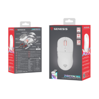 Genesis Zircon XIII Custom | Gaming Mouse | Wireless | 2.4 GHz, USB | White