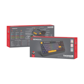 Genesis | THOR 230 TKL | Mechanical Gaming Keyboard | Wired | US | Outemu Red | Anchor Gray Negative Genesis | THOR 230 TKL | Mechanical Gaming Keyboard | Wired | US | Outemu Red | Anchor Gray Negative