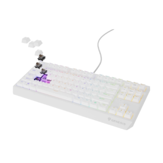 Genesis | THOR 230 | Mechanical Gaming Keyboard | Wired | US | Outemu Brown | White Genesis | THOR 230 | Mechanical Gaming Keyboard | Wired | US | Outemu Brown | White