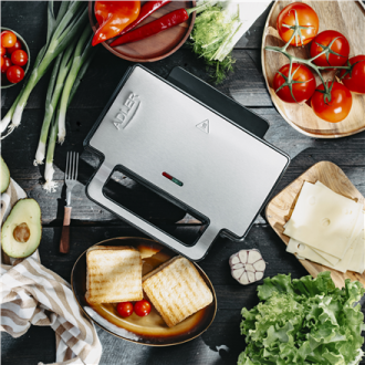 Adler Sandwich maker 2 in 1 | AD 3073 | 1000 W | Number of plates 2 | Stainless Steel/Black Adler Sandwich maker 2 in 1 | AD 3073 | 1000 W | Number of plates 2 | Stainless Steel/Black