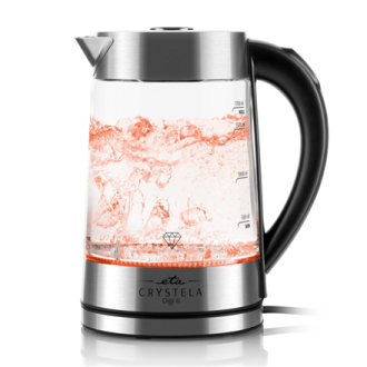 ETA Kettle | ETA515490000 CRYSTELA DIGI II | Electric | 2200 W | 1.7 L | Glass | 360 rotational base | Glass ETA Kettle | ETA515490000 CRYSTELA DIGI II | Electric | 2200 W | 1.7 L | Glass | 360 rotational base | Glass