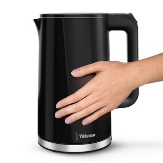 Tristar Double Walled Kettle | WK-3407 | Electric | 2200 W | 1.7 L | Plastic | 360 rotational base | Black Tristar Double Walled Kettle | WK-3407 | Electric | 2200 W | 1.7 L | Plastic | 360 rotational base | Black