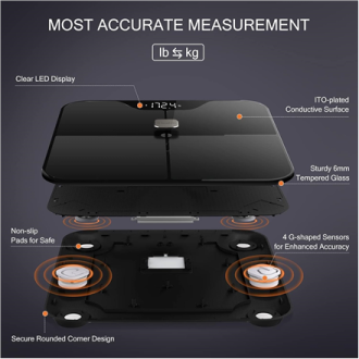 iHealth | Wireless Body Composition Scale | Nexus Pro | Maximum weight (capacity) 181 kg | Body Mass Index (BMI) measuring | Bla iHealth | Wireless Body Composition Scale | Nexus Pro | Maximum weight (capacity) 181 kg | Body Mass Index (BMI) measuring | Bla
