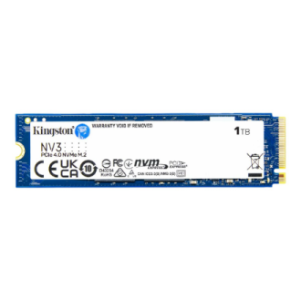 Kingston SSD | NV3 | 1000 GB | SSD form factor M.2 2280 | Solid-state drive interface PCIe NVMe Gen 4.0 (x4) | Read speed 6000 M Kingston SSD | NV3 | 1000 GB | SSD form factor M.2 2280 | Solid-state drive interface PCIe NVMe Gen 4.0 (x4) | Read speed 6000 M