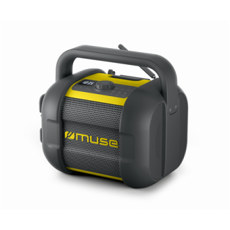 Muse | Jobsite Radio | M-968 BTY | 40 W | Waterproof | Bluetooth | Wireless connection | Portable | NFC features | Black/Yellow Muse | Jobsite Radio | M-968 BTY | 40 W | Waterproof | Bluetooth | Wireless connection | Portable | NFC features | Black/Yellow