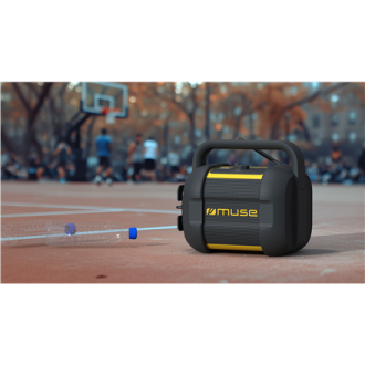 Muse | Jobsite Radio | M-968 BTY | 40 W | Waterproof | Bluetooth | Wireless connection | Portable | NFC features | Black/Yellow Muse | Jobsite Radio | M-968 BTY | 40 W | Waterproof | Bluetooth | Wireless connection | Portable | NFC features | Black/Yellow