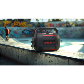 Muse | Jobsite Radio | M-968 BTR | 40 W | Waterproof | Bluetooth | Wireless connection | Portable | NFC features | Black/Red