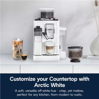Delonghi | Coffee maker | Rivelia EXAM440.55.W | Pump pressure 19 bar | Built-in milk frother | Fully Automatic | 1450 W | Arcti Delonghi | Coffee maker | Rivelia EXAM440.55.W | Pump pressure 19 bar | Built-in milk frother | Fully Automatic | 1450 W | Arcti